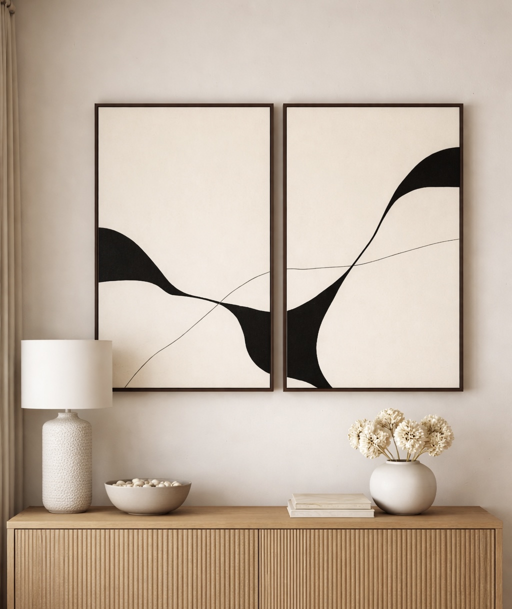Minimalists Abstract Duo Wall Art